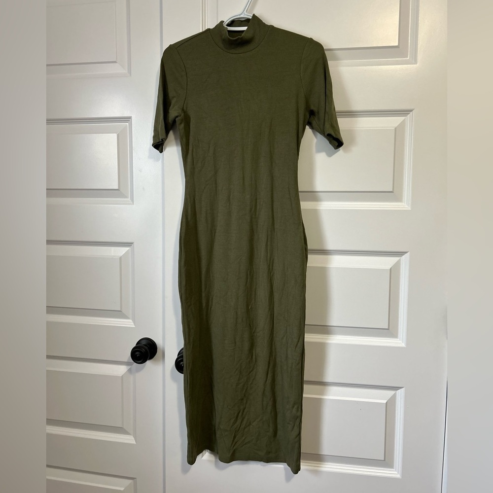 NWT Marine Layer Lexi Rib Bodycon Mock Neck Midi Dress